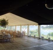 Timber floor with starlight linings and mirror ball